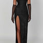 Giorgia Maxi Kleid - Black Glitzer
