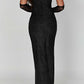 Giorgia Maxi Kleid - Black Glitzer
