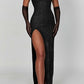 Giorgia Maxi Kleid - Black Glitzer