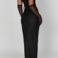 Giorgia Maxi Kleid - Black Glitzer