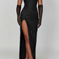 Giorgia Maxi Kleid - Black Glitzer