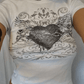 Y2k Heart Print Slim Fit Short Sleeve Crop Top