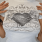 Y2k Heart Print Slim Fit Short Sleeve Crop Top
