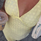 Rosina Yellow Midi -jurk