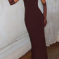 Mafalda Maxi Dress – Plum Brown