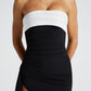 Martina Maxikleid – Schwarz/Weiß