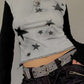 Vintage Star Langarm Crop Top