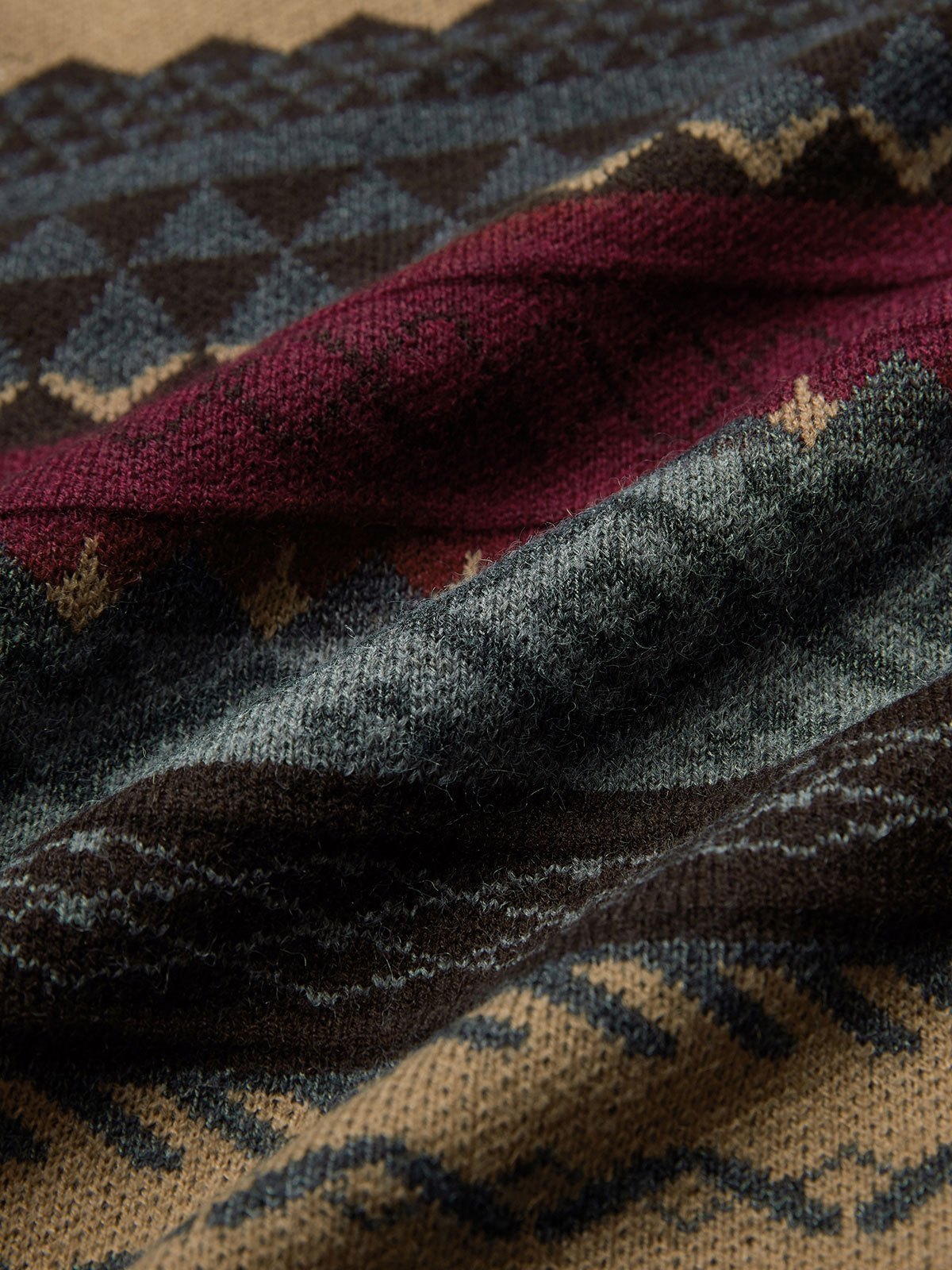 Vintage Oversize Jacquard Strickpullover Sweater