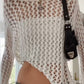 Long sleeve crochet top with lace pattern