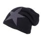 Warm fleece beanie hat with vintage star